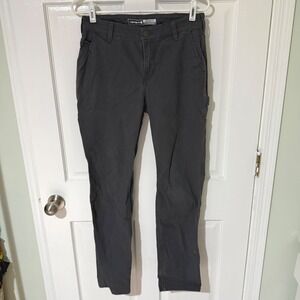 Carhartt Womens Relaxed Fit Canvas Carpenter Work Pants Charcoal Gray Size 4 Reg